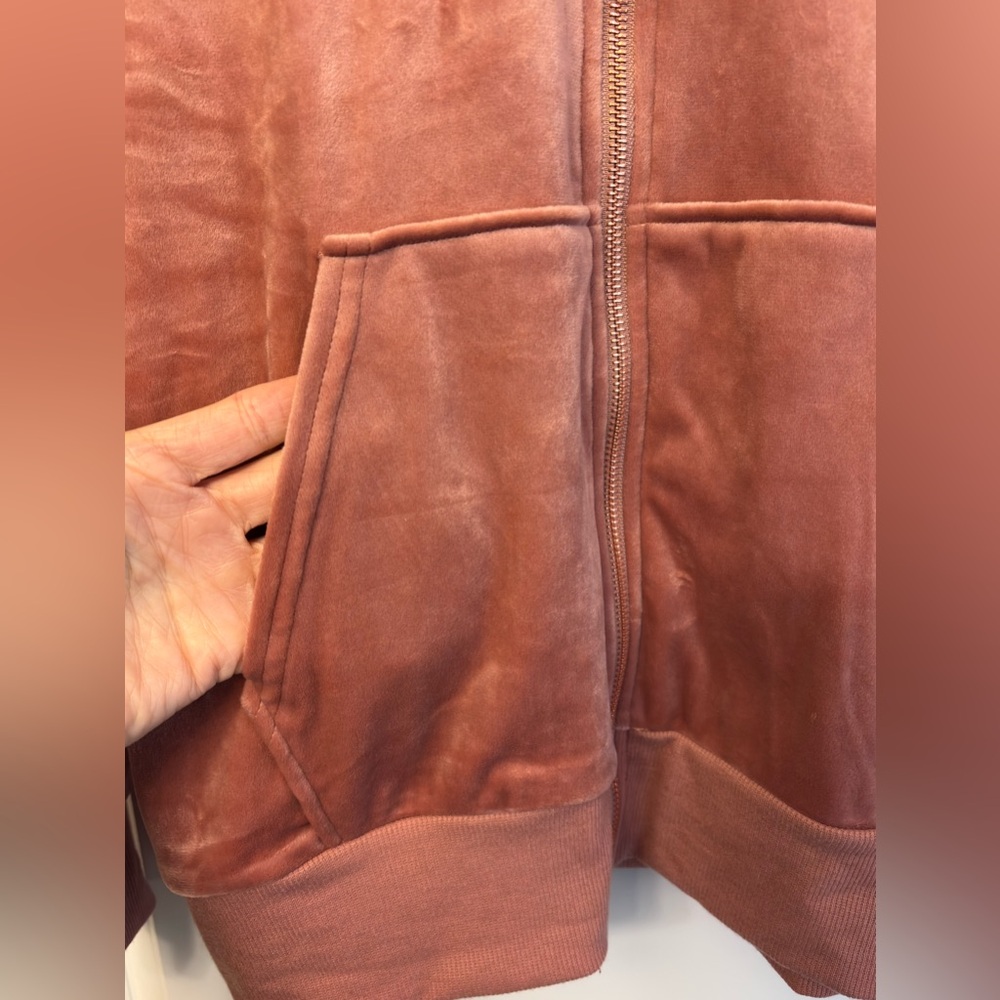 FELINA ROSE PINK VELOUR ZIP HOODIE SET XL - Picture 9 of 14